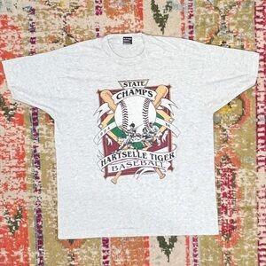 Vintage 90s Hartselle Tiger Baseball State Champions 1994 Tee Tshirt